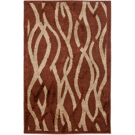 Safavieh 4 x 6 ft. Small Rectangle Country and Floral Kashmir Rust and Ivory Wool Rug KAS117B-4
